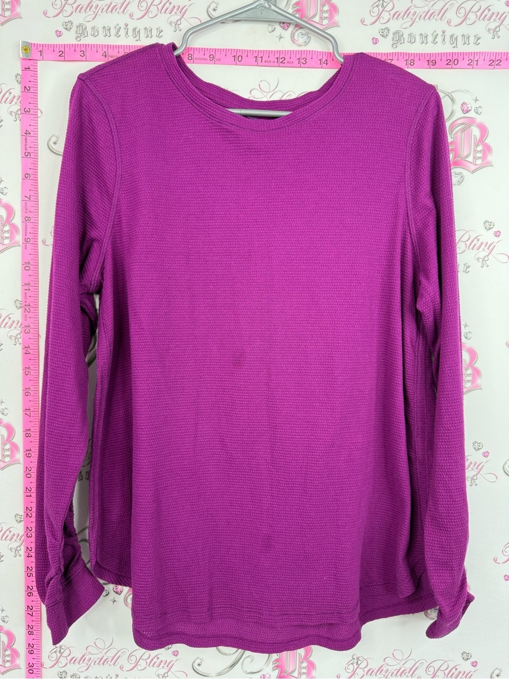 Calvin Klein long sleeve purple Magenta Long-Sleeve Thermal Top
